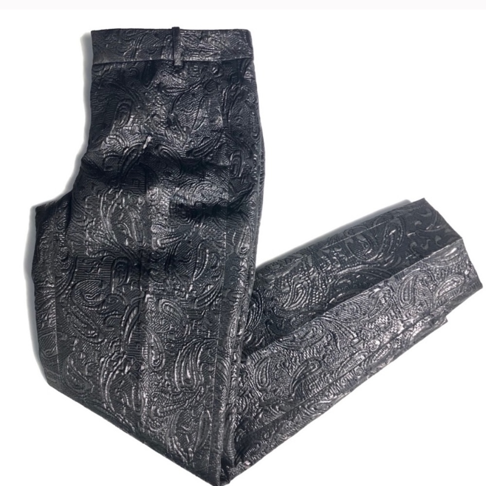 J. Crew Black Paisley Pants